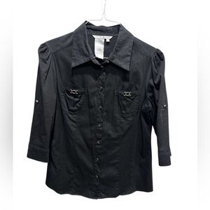 Fred David Black Stretch Shirt